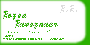 rozsa rumszauer business card